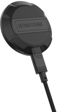 Rokform Magnetic Wireless Charger with Stand, Includes USB-C to USB-C Cable (Black)