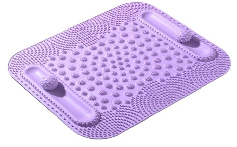 Foot Pressure Point Mat - Portable Foot Massager Reflexology Mat | 5-Zone Pad with Double Ball Tracks Leg Stimulator for Women Men Home Gym Muscle Relaxation Circulation Recovery