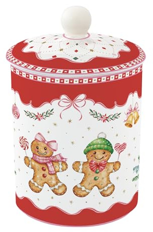 Easy Life SWEC1444 – Sweet Christmas porslinsburk med lock, 11,5 x 18 cm