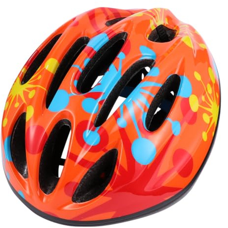 Casque de Protection pour Garçon et Filles, Sécurité Vélo et Skate Orange