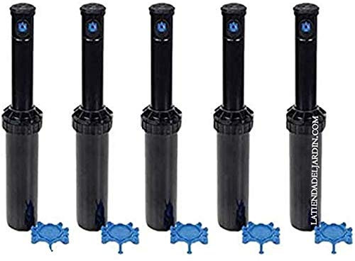 5 Stück Sprinkler 3504-PC. Reichweite 4,6 bis 10,7 m, 1/2, schwarz