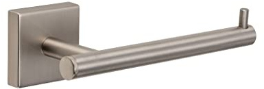 Croydex Chiswick Wall Mounted Flexi Fix Toilet Roll Holder, Brushed Nickel,54x170x77mm