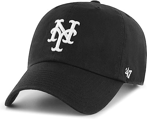47 MLB Mütze für Erwachsene, Einheitsgröße, Schwarz / Weiß, New York Mets, Einheitsgr��e