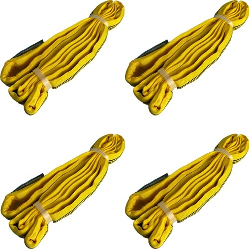 4 imbracature rotonde da 3 a portata di 1,5 m, cinghie di sollevamento carichi, lunghezza utile per il sollevamento della gru