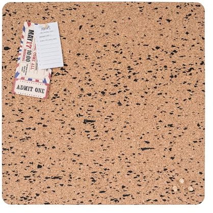 Bi-Office Eco Anslagstavla i Kork Utan Ram, Dubbelsidig Med Svart EVA, Kvadrat 45 x 45 cm