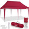 tillvex Pavillon 3x6m wasserdicht | Pop-Up Faltpavillon höhenverstellbar | Gartenzelt UV Schutz 50+ | Partyzelt mit Tasche für Garten (Rot)