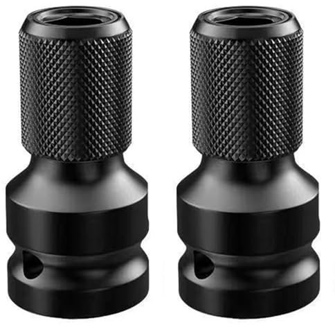 OioTuyi 2 adaptadores de broca de 1/2 pulgadas para llave de impacto, adaptador de llave de vaso de 1/2 pulgadas a 1/4 pulgadas, adaptador de llave de impacto, adaptador de tuerca