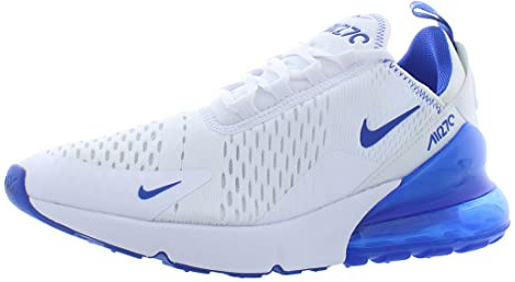 Nike Men's Court Vision Low Trainers Basketball Shoes, White Racer Blue Game Royal, 10 UK