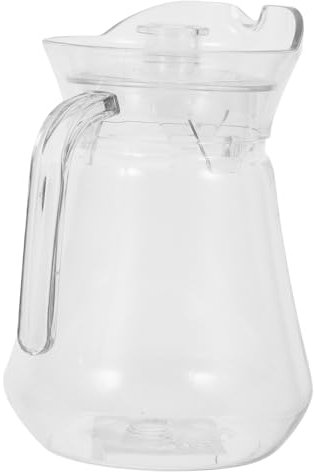HOMOBABE 1l Acrylic Juice Pitcher Lid, Pc Water Jug for Cold Drinks, Fridge Safe Beverage Container for Orange Juice, Lemonade and Milk