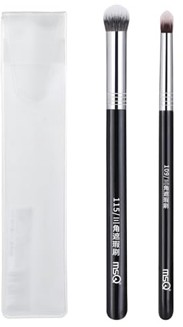 MSQ 2 Stück 115 Concealer Pinsel 109 Abgeschrägter Mini Concealer Make up Pinsel Winkelpinsel für die Augenpartie kleiner Foundation Präzisionspinsel für Gesichts-Mischtechnik
