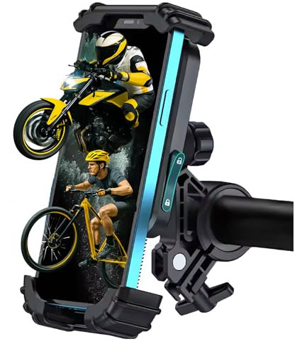 Endriel_Porta Cellulare Moto Antivibrazione_Porta Cellulare Bici Universale_Rotazione 360°_Montaggio Rapido_Compatibile con tutti gli Smarphone 4.7-6.8_Garanzia Italiana.