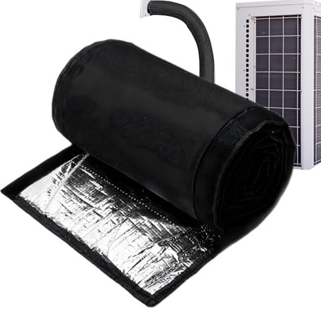 Husoiuy Isolation Des Tuyaux De Climatisation Extérieurs | Enveloppe De Tuyau D'échappement Pour Climatiseur - Pour Pompe À Chaleur, Camping-car, Piscine, Poêle, Sous-plancher Extérieur, Hiver