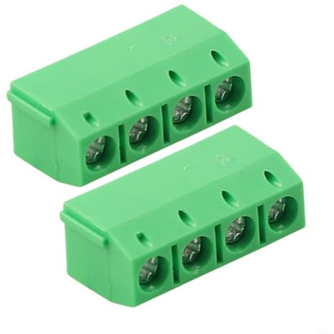 Set completo di morsettiere a vite da 50 pezzi per connessioni a passo 0 2 in elettronica (è verde)