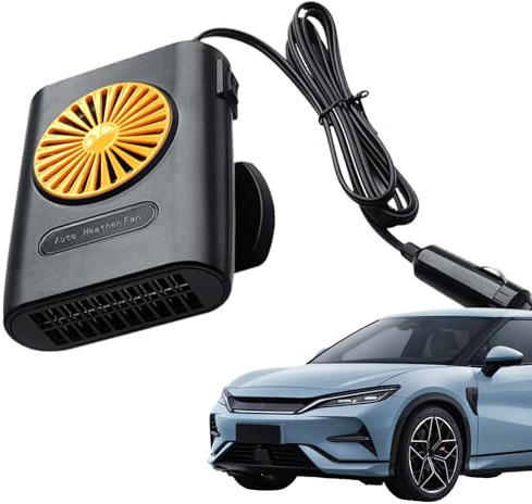 Calentador de Coche - Desempañador Parabrisas 12V Para Automóvil,Ventilador Compacto Para Camping Invernal Coche Camiones Autocaravanas Y Antivaho Para Ventanas