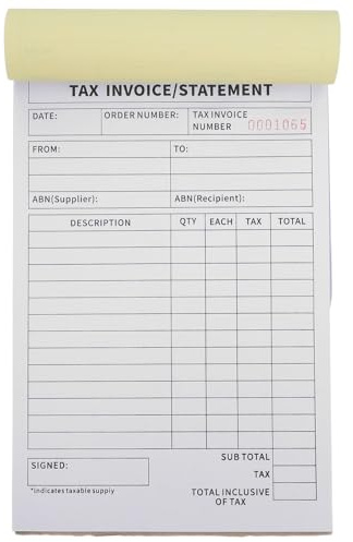 JOINPAYA Facturier Carnet de Reçus Commerciaux en Papier, 60 Pages, pour Suivi des Commandes et Export, pour Petites Entreprises et Rapports Financiers | Facturation de Commande, Gestion D’inventaire et Export, Compatibilité, Livre à 3 Copies