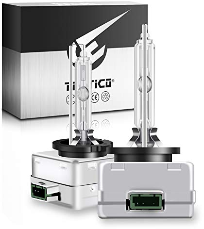 TECTICO D3S 35w Lampadina per fari allo xeno 6000K 12v Bianco diamante +300% Alta Luminosità Kit di conversione lampadina Bi HID, 2 lampadine