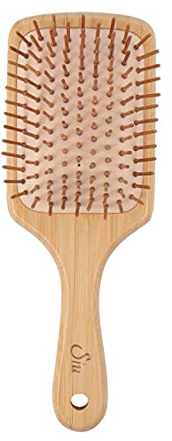 SIU Brosse à cheveux en bambou pour femme, homme et enfant, convient à tous les styles de cheveux – Grande taille