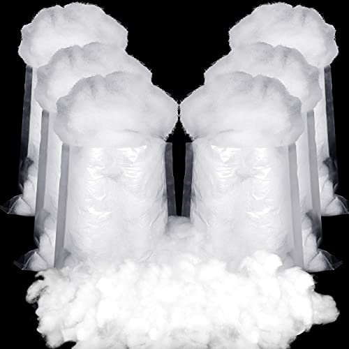 Riakrum Fake Snow Decor Artificial Fluffy Fiber Stuffing Fake White Snow for Tree Covering Home and Party Decorations(480 G)