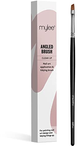 Mylee Angled Brush, ein schräger Pinsel zum Auftragen von Gel-Nailart und Gel-Nagellack. Maniküre-Tool in Profiqualität - ideal für den Gebrauch zu Hause oder im Salon.