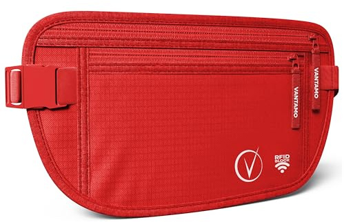 Cintura per soldi da viaggio nascosta, portafoglio con protezione RFID, adatta per passaporto e telefono con custodia