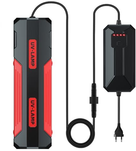 DONGKER Esterilizador UV de Acuario, 9/15/22 W, Aclarador de Agua ABS, Removedor de Algas a Luz UV con Controlador de Sincronización Externo 3/6/12/24 H para Estanque de Acuario