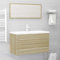 Xichuzi 2-TLG. Badmöbel-Set, Badezimmer Möbel, Waschtisch Set, Unterschrank, Sonoma-Eiche Spanplatte