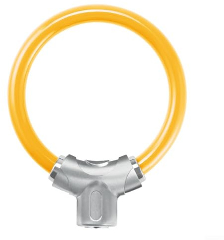 Dolvitrny Lucchetto ad anello per bicicletta: lucchetto senza chiave con cavo di sicurezza in acciaio da 11 mm, dispositivo antifurto leggero e resistente alle intemperie per mountain bike e bici da
