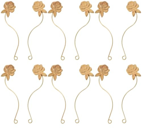 PartyKindom 6 Pares Herramienta de Visualización de Pestañas Soporte para Pestañas Postizas Metálico Dorado para Prueba y Exhibición en Suministros de Salón