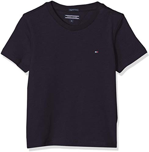Tommy Hilfiger Boys’ Short Sleeve Round Neck T-Shirt, Blue (Sky Captain), 12 Years