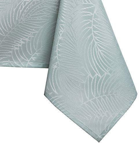 AmeliaHome Tischdecke 140x280 cm Tischtuch Tafeldecke Fleckschutz Lotuseffekt Abwaschbar Wasserabweisend Ornament Gaia Minze