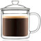 TAMUME Style de Bureau Double Paroi Tasse à Thé en Verre avec Filtre et Couvercle (500ml)