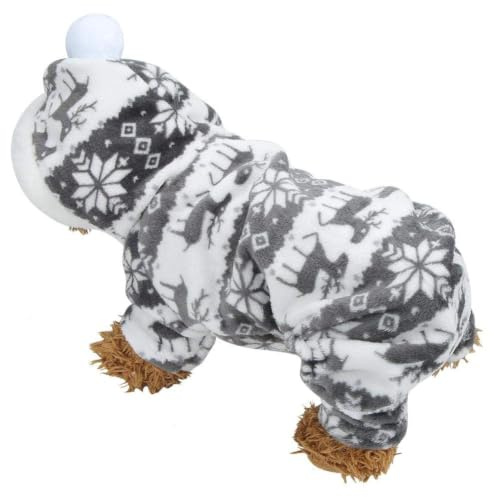 Hundvalp Husdjurskläder Luvtröja Höst Vinter Mjuka plysch Hundkläder Huvtröjor för små hundar Valpoverallskläder Outfit(XL)