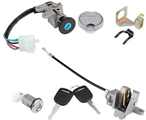 Aramox Ignition Lock Key Lock Fuel Tank Cap Keypad for GY6 Jonway Taotao Roketa Scooter Moped