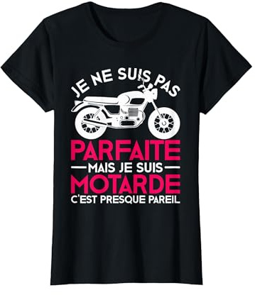 Moto T-shirt Motard Femme Moto Cadeau Motorcycle Motards T-Shirt, Femme, Noir, S