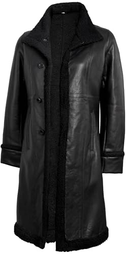 Decrum Shearling Jacket Women - Winter Coat For Women | [1309316] Maura Black, 2XL