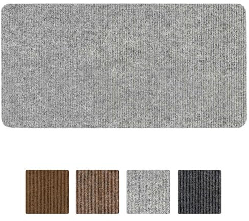 ANRO Teppich Fußmatte Schmutzfangmatte Fußabtreter Fußabstreifer Türvorleger Stribet Größe 40x80cm Carpet Grau