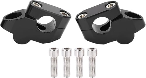 Adaptador de altura de manillar Aramox, elevadores de manillar de 7/8 pulgadas, accesorio universal de modificaci¨®n de motocicleta de aleaci¨®n de aluminio CNC(Negro)