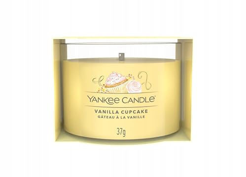 Yankee Candle Doftljus | Vanilj cupcake fylld votivljus | sojblandning vaxblandning | 1 st