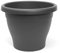 AC - Maceta Mediterránea - Plástico Resistente - Ideal para el Hogar, Plantas, Jardín, Decoración. - Cuidado de Plantas - Forma Redonda - Ø 20 cm - Color Gris