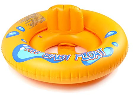 TSHAOUN Salvagente alvagente Anello con Sedile, Anello di Nuoto,Float Salvagente,Salvagente Gonfiabile (Yellow)