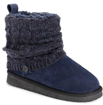 MUK LUKS Women's Laurel Boots, Navy, 6W