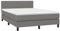 vidaXL Boxspringbett mit Matratze LED Bett Polsterbett Bettgestell Doppelbett Lattenrost Bettrahmen Schlafzimmerbett Hotelbett Dunkelgrau 140x190cm Stoff
