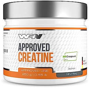 WFN Approved Creatine - Creapure - Creatin Monohydrat Pulver - 250g - Reines Kreatin Pulver - Vegan - Neutral & Ohne Zusätze – 83 Portionen - Made in Germany - Extern laborgeprüft