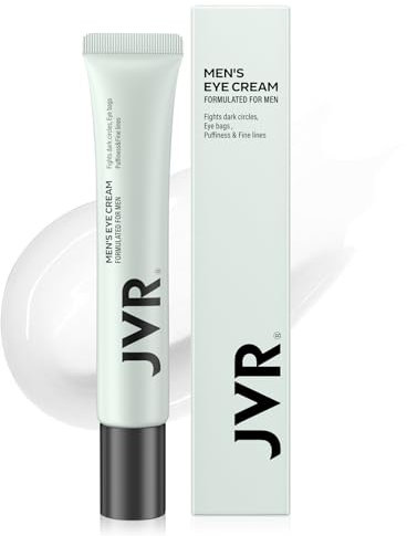 Männer Augencreme, JVR Caffeine Eye Cream, Augencreme für Männer, gegen Augenringe, Tränensäcke & Falten, Anti Aging Augenpflege für eine straffere Augenpartie, 20 ml (weiß)