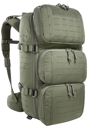 Tasmanian Tiger TT Modular Combat Pack 24 SL größenverstellbarer Militär Tages-Rucksack, Daypack mit Organizer und vielen Fächern, Molle-kompatibel; Oliv