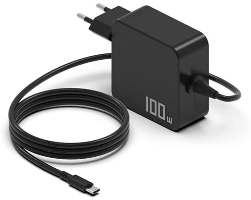 Hafiuege 100W USB C Cargador portátil para ASUS, HP, Lenovo, MacBook, Acer, Samsung, Xiaomi, Huawei etc 100W y Todos los Dispositivos Tipo C de Menos Adaptador Universal