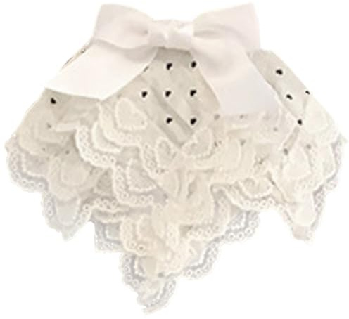 FUXIU Lazos de encaje para el pelo, lazos grandes, pañuelo para la cabeza, clip plano, moños elegantes para el pelo para racimos