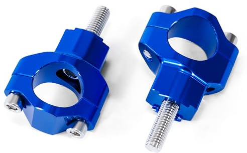Tunejoy Elevadores para Manillar de Motocicleta 28 mm Moto Manillar Riser de Aluminio per ATV Dirt Pit Bike Azul