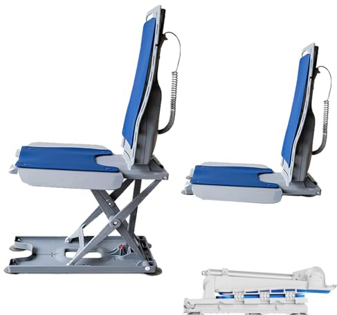 Bath Chair for Easy Bathing,Bathtub Lifts,Floor Lift for Elderly,Floor Chair,High Adjustable to 20”,Easy Clean,Suitable for The Elderly Blue