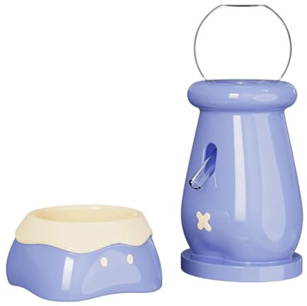 Avejjbaey Soluzione Alimentazione Ciotola per Cibo in Ceramica con Distributore d'Acqua Roditori Gerbilli Criceti Animali Domestici Fornitura L'alimentazione Quotidiana Ciotola Cibo